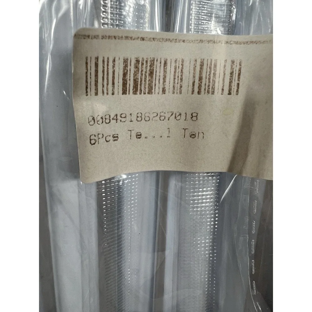 NWT Adjustable Tension Rods Set Of 6 White 15.75